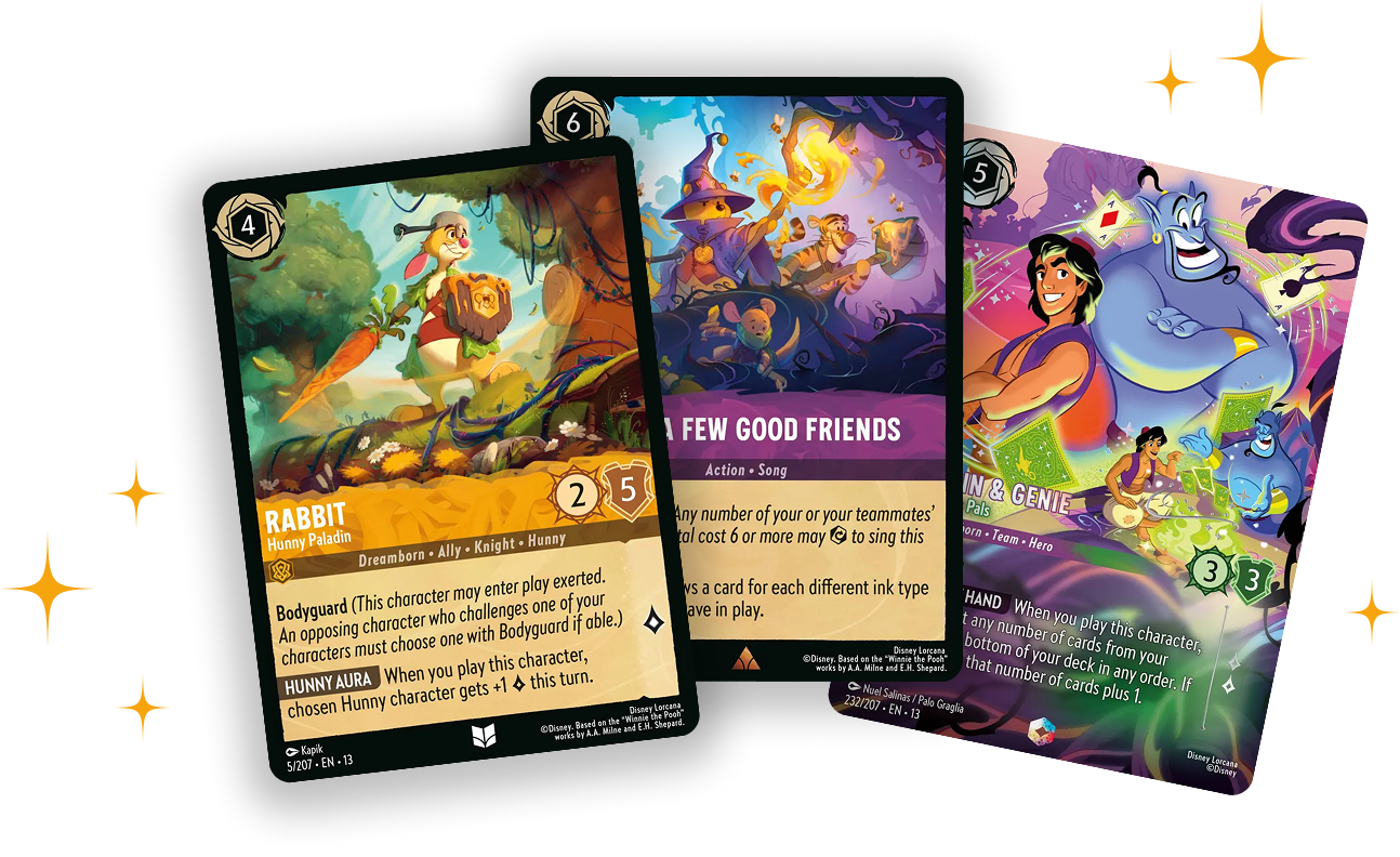Disney Lorcana cards from Inkwell Singles